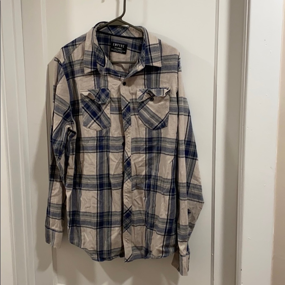 Plaid empyre button up